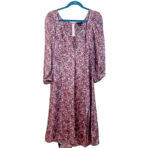 J.Crew Sweetheart Long-Sleeve Midi Dress in Fête Floral size 10